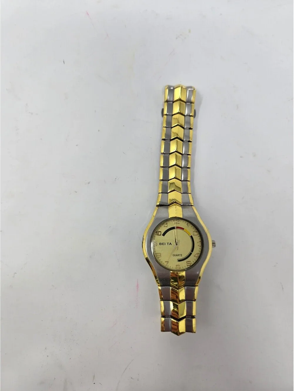 Vintage Beita Quartz Watch – Two-Tone Silver & Gold Link Band, Champagne Dial